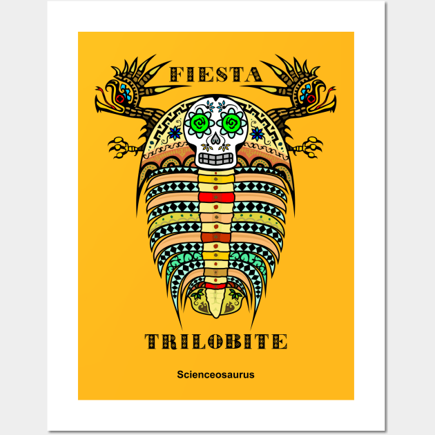 Fiesta Trilobite Wall Art by Scienceosaurus